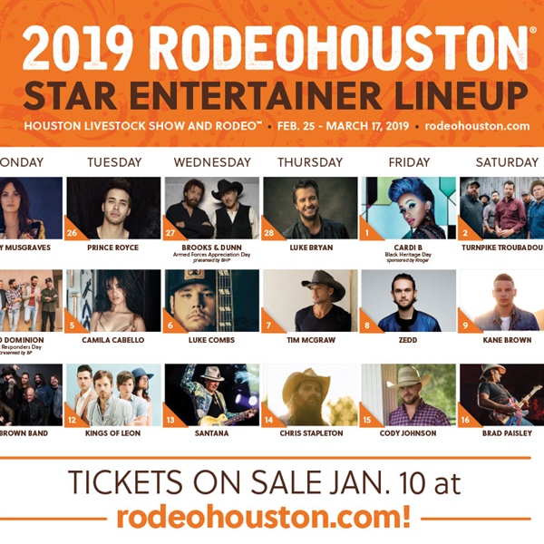 Houston Livestock Show and Rodeo™ Announces 2019 RODEOHOUSTON